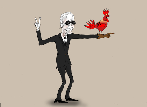 Cartoon: Fireman (medium) by Tarasenko  Valeri tagged fireman,rooster,fire,red,biden