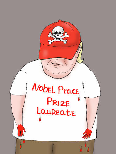 Cartoon: laureate (medium) by Tarasenko  Valeri tagged nobel,peace,prize,laureate