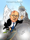 Cartoon: Farewell my Russia! (small) by laodu tagged gorbachev politics idealism russia politik gorbi gorbatschow kreml russland moskau