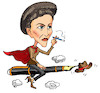 Cartoon: Simone de Beauvoir (small) by laodu tagged french,intellectual,ecrivain,feministe,gender