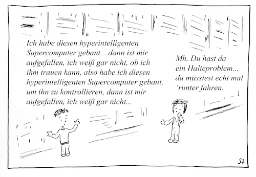 Cartoon: Original menschenfabriziert (medium) by sz tagged künstliche,intelligenz,ai