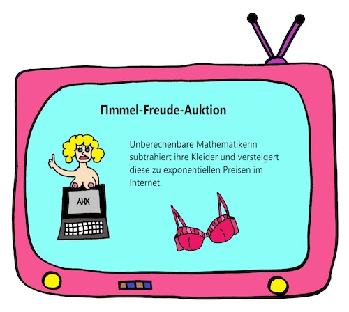 Cartoon: Unberechenbare Auktion (medium) by astrid2509 tagged math2022