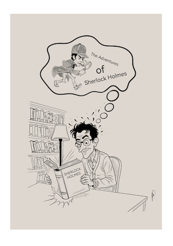 Cartoon: Sherlock Holmes (medium) by sally cartoonist tagged adventures,abenteuer,adventures,abenteuer