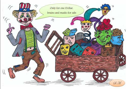 Cartoon: The Clown (medium) by sally cartoonist tagged the,clown