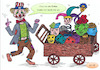 Cartoon: The Clown (small) by sally cartoonist tagged the,clown