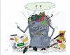 Cartoon: Why rubbish ? (small) by sally cartoonist tagged rubbish,bin