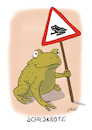 Cartoon: Die Schild-Kröte (small) by SandraNabbefeld tagged cartoon,cartoonistin,cartoonist,witzbild,humor,absurd,tierisches,kröte,schildkröte,schild,hinweis,hinweisschild,verkehrsschild,achtung,krötenwanderung,sandranabbefeld,nabbefeld