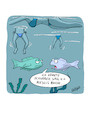 Cartoon: Tag der Fische (small) by SandraNabbefeld tagged cartoon,cartoonistin,cartoonist,humor,absurd,lustig,witzig,fisch,fische,see,badesee,baden,hallomädels,sandranabbefeld,nabbefeld