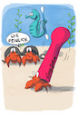 Cartoon: Wie peinlich (small) by SandraNabbefeld tagged cartoon,cartoonist,comic,humor,recycling,upcycling,einsiedlerkrebs,krebs,seepferdchen,dildo,vibrator,müll,vermüllung,meer,ozean,verschmutzung,nachdenklich,lustig,peinlich,peinlichermoment,sandranabbefeld,nabbefeld