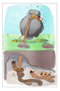 Cartoon: Wurm (small) by SandraNabbefeld tagged cartoon,cartoonist,comic,comicstyle,humor,nichtlustig,vogel,vögel,amsel,wurm,frühstück,sprichwörter,früh,frühervogel,angst,brunch,essen,fressen,gefressen,fangen,jagen,lecker,familie,schreck,grausam,natur,natürlich,sandranabbefeld,nabbefeld