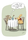 Cartoon: Ziemlich hohl (small) by SandraNabbefeld tagged cartoon,humor,illustration,absurd,hase,schokohase,sitzhase,osterhase,date,restaurant,hohl,sandranabbefeld,nabbefeld,nabbefeldcartoon,cartoonlobby,rheinischehumorverwaltung