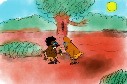 Cartoon: banana issue part3 (medium) by sal tagged cartoon