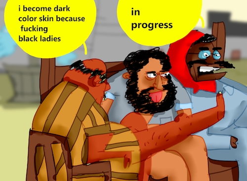 Cartoon: BLACK MEAT (medium) by sal tagged cartoon