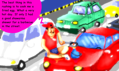 Cartoon: rush hours (medium) by sal tagged cartoon,rush,hours