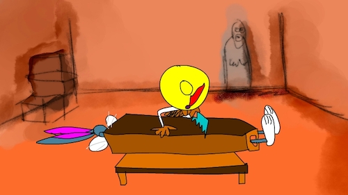 Cartoon: the red flame wizard8 (medium) by sal tagged cartoon