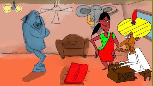 Cartoon: the red flame wizerd1 (medium) by sal tagged cartoon