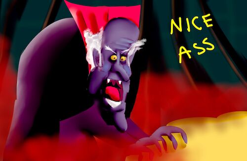 Cartoon: a meeting with darcula (medium) by sal tagged cartoon,darcula,story,short