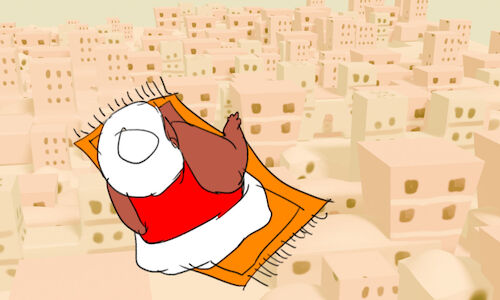 Cartoon: Aladin and the magical carpet (medium) by sal tagged cartoon,animatic,animated,aladin,magical,carpet