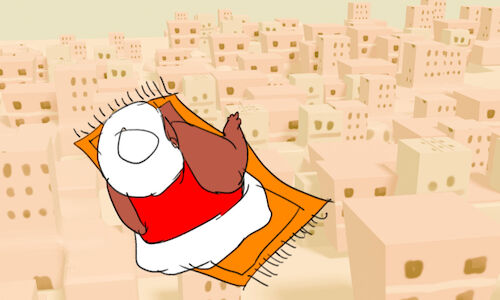 Cartoon: Aladin and the magical carpet (medium) by sal tagged cartoon,animatic,animated,aladin,magical,carpet