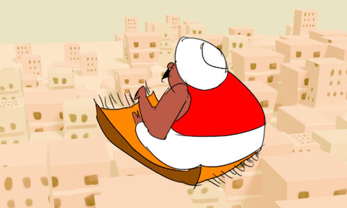 Cartoon: Aladin and the magical carpet (medium) by sal tagged cartoon,animatic,animated,aladin,magical,carpet