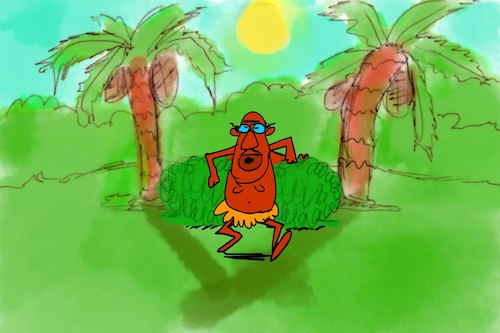 Cartoon: banana issue part1 (medium) by sal tagged cartoon