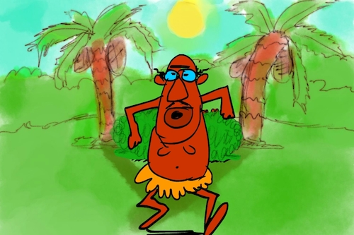 Cartoon: banana issue part1 (medium) by sal tagged cartoon
