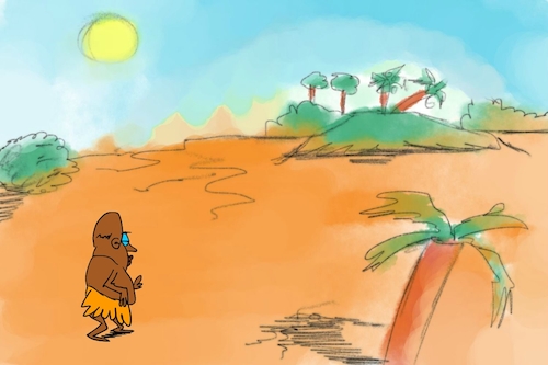 Cartoon: banana issue part1 (medium) by sal tagged cartoon