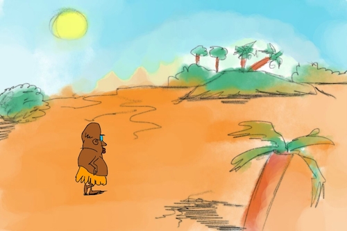 Cartoon: banana issue part1 (medium) by sal tagged cartoon