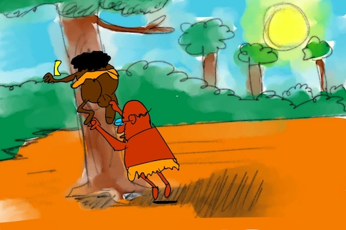 Cartoon: banana issue part2 (medium) by sal tagged cartoon