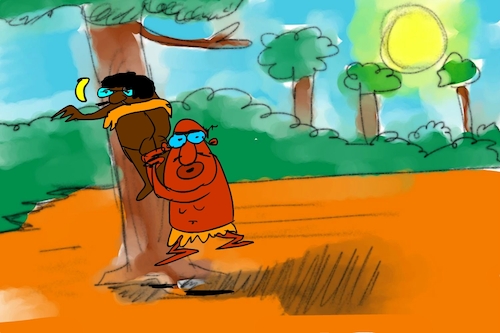 Cartoon: banana issue part2 (medium) by sal tagged cartoon