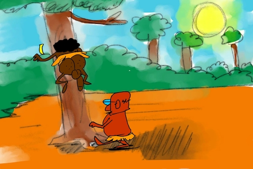 Cartoon: banana issue part2 (medium) by sal tagged cartoon