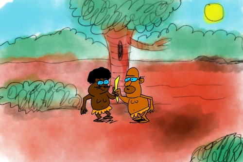 Cartoon: banana issue part3 (medium) by sal tagged cartoon