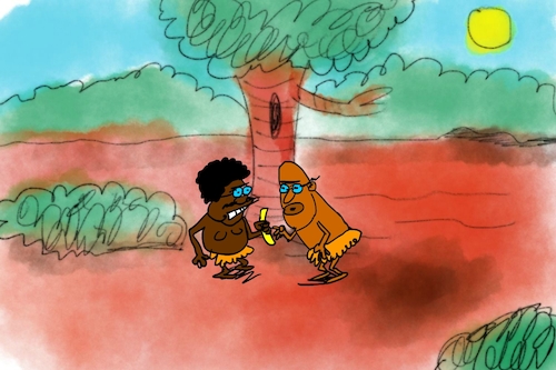 Cartoon: banana issue part3 (medium) by sal tagged cartoon