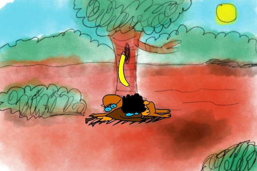 Cartoon: banana issue part3 (medium) by sal tagged cartoon,sal