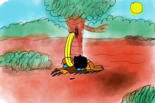 Cartoon: banana issue part3 (medium) by sal tagged cartoon