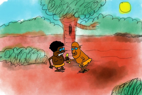 Cartoon: banana issue part3 (medium) by sal tagged cartoon