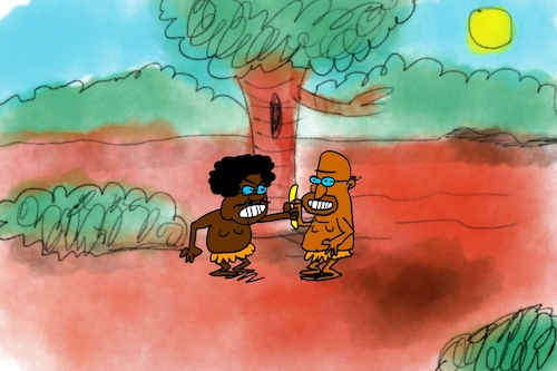 Cartoon: banana issue part3 (medium) by sal tagged cartoon