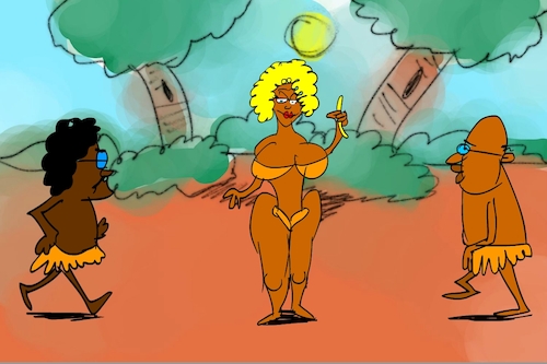Cartoon: banana issue part4 (medium) by sal tagged cartoon