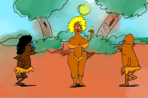 Cartoon: banana issue part4 (medium) by sal tagged cartoon,sal