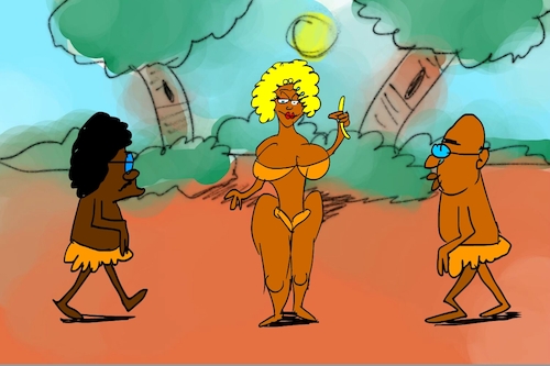 Cartoon: banana issue part4 (medium) by sal tagged cartoon