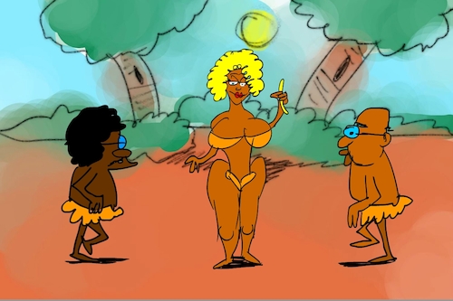 Cartoon: banana issue part4 (medium) by sal tagged cartoon