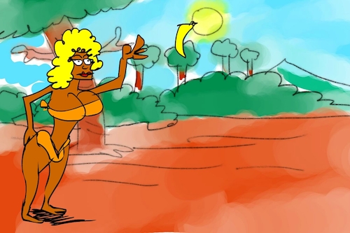 Cartoon: banana issue part4 (medium) by sal tagged cartoon