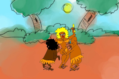Cartoon: banana issue part5 (medium) by sal tagged cartoon
