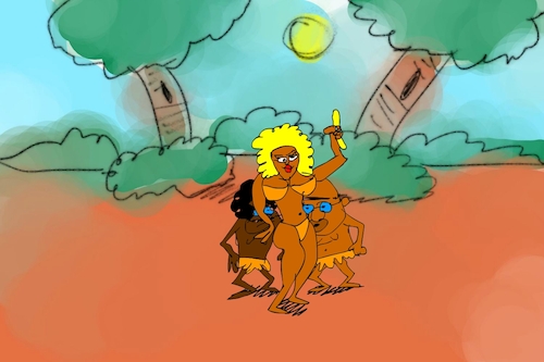 Cartoon: banana issue part5 (medium) by sal tagged cartoon