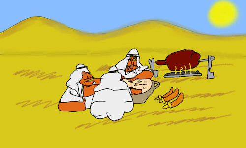 Cartoon: good morning sirs Arabs p1 (medium) by sal tagged cartoon,story,good,morning,sirs,arabs