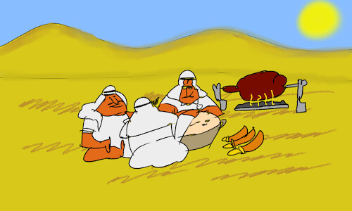 Cartoon: good morning sirs Arabs p1 (medium) by sal tagged cartoon,story,good,morning,sirs,arabs
