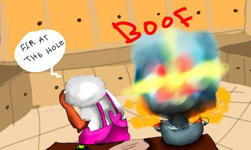 Cartoon: hell in kitchen (medium) by sal tagged comic,cartoon,hell,in,kitchen