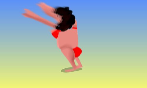 Cartoon: lady dancing at the beach (medium) by sal tagged cartoon,animatic