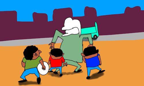 Cartoon: lamb stuffed with pasta p1 (medium) by sal tagged cartoon