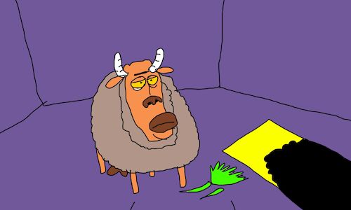 Cartoon: lamb stuffed with pasta p1 (medium) by sal tagged cartoon